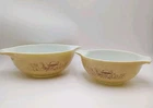 PYREX Forest Fancies Mushroom Mixing Bowls 444 & 443 - Set Of Two Bowls