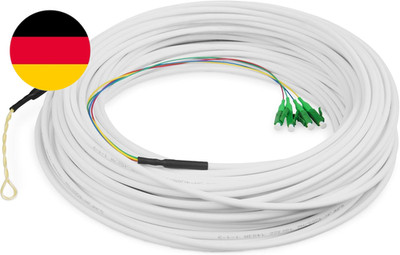 DIGITUS FTTH Drop Kabel - Singlemode - OS2-4 Fasern - 4 LC/APC Stecker - Biegeop