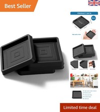 Noise-Reducing 4 PC Rubber Furniture Coasters – 2.5” Square for Hardwood Floors