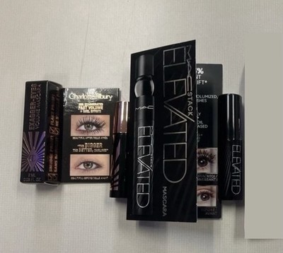 Mixed Mascara Lot Charlotte Tilbury EXAGGER-EYES  MAC STACK Elevated Samples