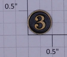 Delton 10016-29-03 2-8-0 C-16 #3 Brass Number Plate