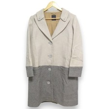 mina perhonen coast bicolor chesterfield coat ra6374 38 beige grey Women USED