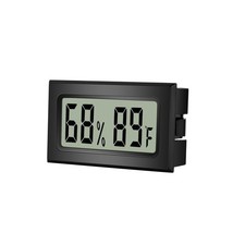 Reptile Thermometer Hygrometer Meter Indoor Temperature Gauge Black