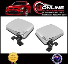 CHROME Door Mirror PAIR Suit Nissan Patrol GQ Ford Maverick 87-97 NEW rear view
