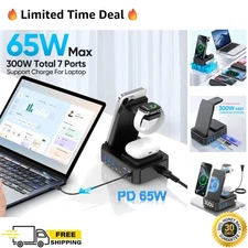 Charging Station 10-in-1 USB-C Wireless Dock for iPhone, iWatch, AirPods, Lap...