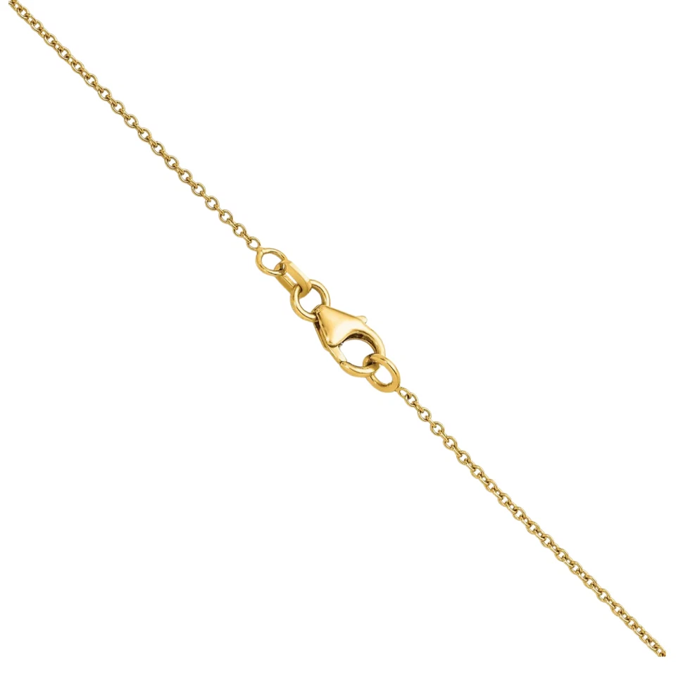 18K Solid Two Tone Gold Lab Diamond Stations Chain Necklace - Image 3 of 4