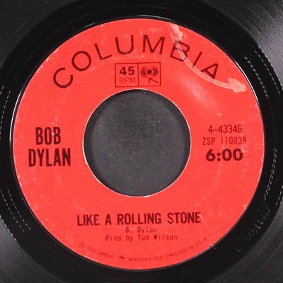 BOB DYLAN: like a rolling stone / gates of eden COLUMBIA 7'' Single 45 RPM