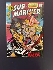 Sub-Mariner #42 VF 8.0 Last 15 cent Cover- Gil Kane Marvel 1971 Bags and Boards