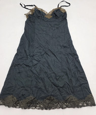 Vntg 1960s Emilio Pucci Formfit Rogers Black Lace Slip Dress Italy Dsnr Lingerie