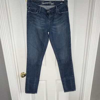 American Eagle Women s Skinny Jeans Blue Denim Medium Wash Mid Rise Slim Stretch