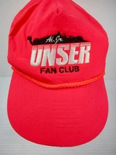 VINTAGE AL UNSER JR FAN CLUB  BASEBALL HAT / CAP