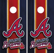 Atlanta Braves Cornhole Board Vinyl Sticker - Decal Wrap VZ596