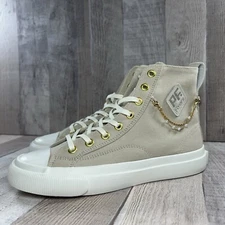 PF Flyers Womens 6.5 All American III Canvas Hi Sneaker High Top Shoes Tan Brown