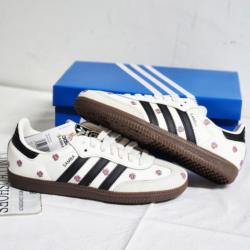 W Adidas Samba OG Light Purple Floral Cloud White Black
