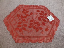 Collectible Beautiful Heritage Lace Doily Redwood 14 x 20" Original Label WOW