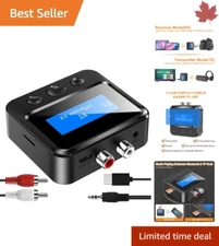 Compact 2-in-1 Bluetooth Adapter with Display - Bluetooth 5.0 Audio Adapter
