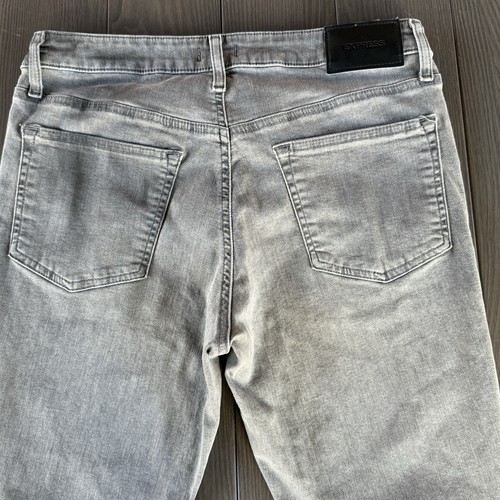 Express Jeans Skinny Jeans Mens 31x30 Light Wash Gray Hyper Stretch Denim NWOT - Picture 11 of 15