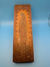 1970's Virgin Mary Plaque Handmade by the Benedictine Monks of Cuernavaca