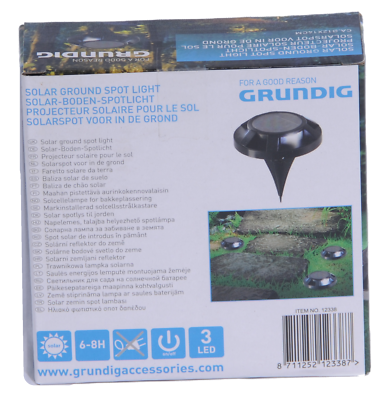 LED Solar-bodenleuchte Grundig 120 Mm schwarz online kaufen | eBay