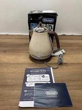 Delonghi KBOV1200J-BG Icona Vintage Electric Kettle-1.0L, Dolce Beige