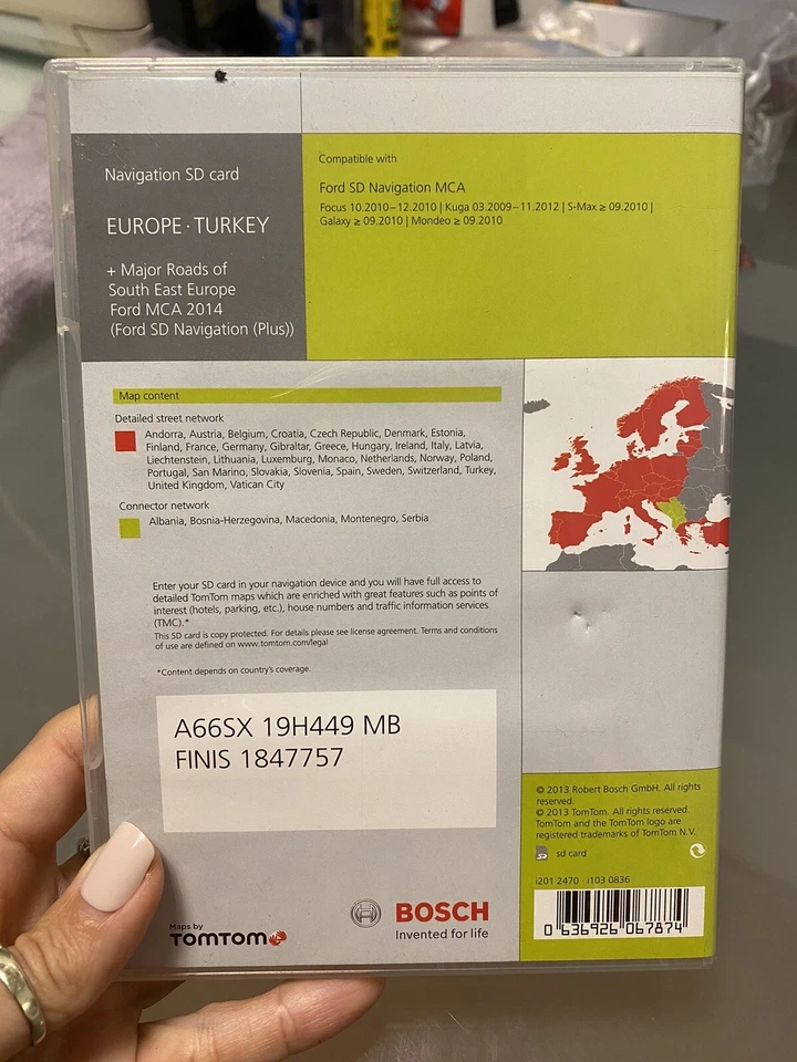 Navigation SD Card Europe Turkey Ford 2014 A66SX19H449MB FINIS1847757 TOMTOM - Bild 2 von 3
