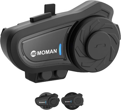 Moman H2Pro Drahtloses Helm-Intercom mit Musikwiedergabe für Motorrad 1 PACK