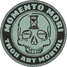 Memento Mori Skull Sticker Stoic Vinyl Decal Marcus Aurelius Quote Waterproof 