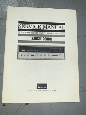 SANSUI 2000X Receiver Service Manual Original Clearance