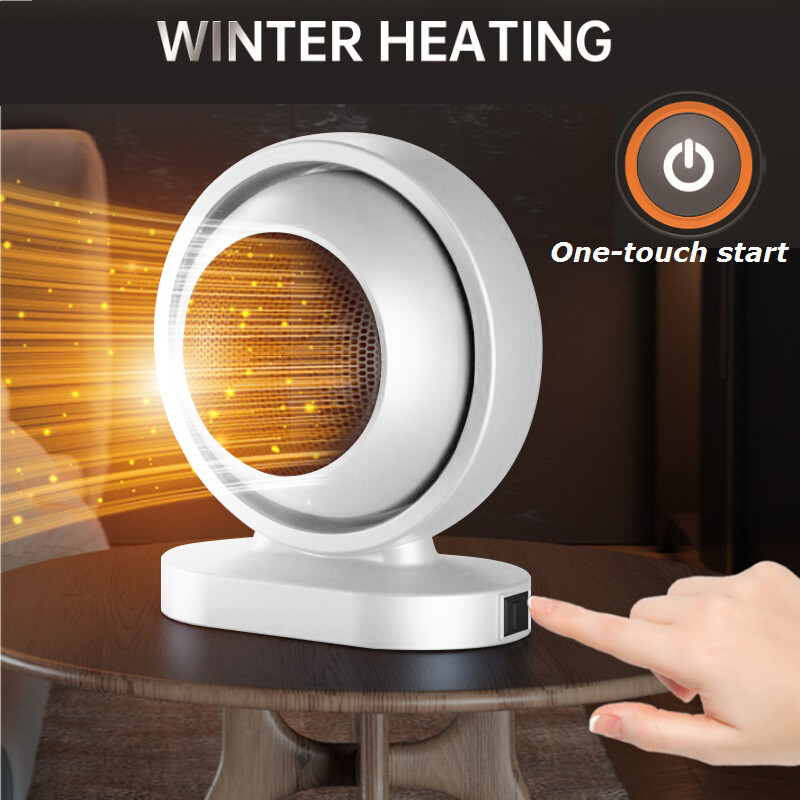 Mini Electric Heater 380W Fast Heating Fan Energy Saving Fan White UK/EU  Plug