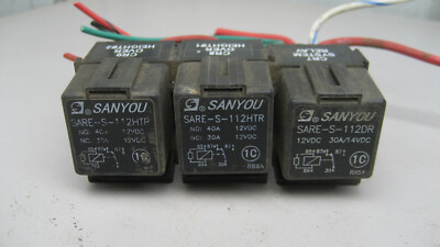SANYOU SARE-S-112HTR AUTOMOTIVE RELAY 12VDC 40A  TOTAL 3 RELAYS