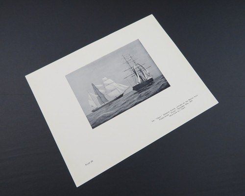 1859 American Slaver ship ORION, 1925 vintage nautical print Tall Ship - Picture 2 of 3