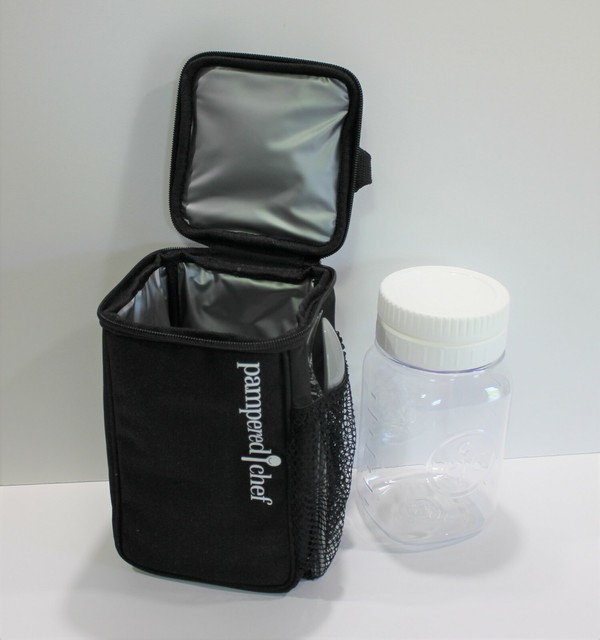 Pampered Chef Make and Take Mason Jar Insulated Lunch Bag Salads with