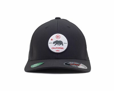18Red Black CALI FlexFit Hat Fitted Stretch Fit Performance EcoDry FREE SHIPPING
