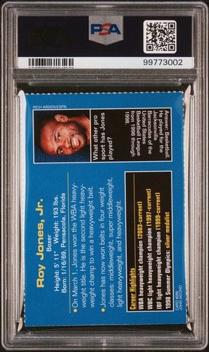 Tarjeta firmada por Roy Jones Jr 2003 SI for Kids #286 novato PSA 5 automático 10 RC Pop 1 - Imagen 2 de 2