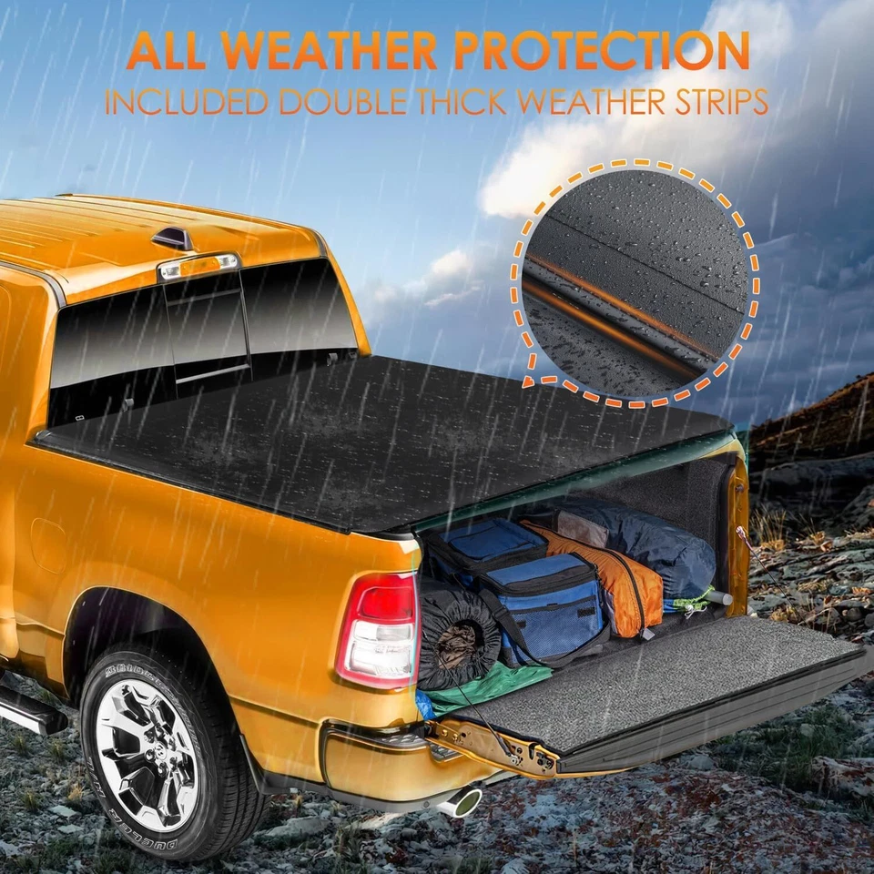 Nilight Soft Roll Up Truck Bed Tonneau Cover for Nissan Frontier 2005-2024 6ft - Image 4 of 4