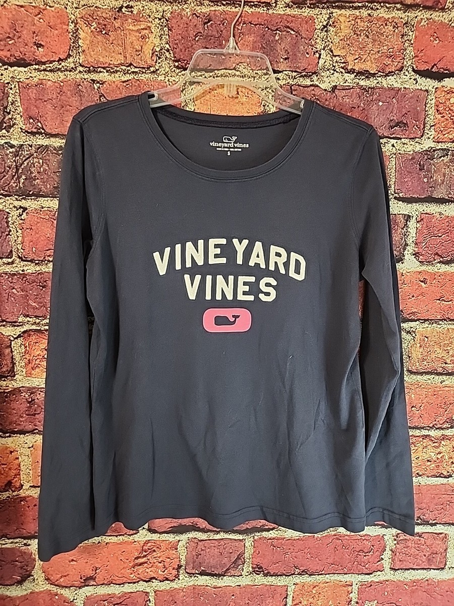 新品　vineyard vines ネイビー ヘンリーネック 長袖Tシャツ S Vineyard Vines Sz S Long Sleeve T-Shirt Navy C84 | eBay