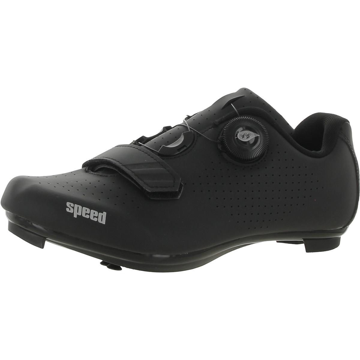 Скоростные женские черные велосипедные туфли из искусственной кожи Shoes 46 Medium (B,M) BHFO 6584