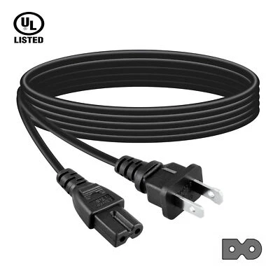 FITE ON UL Listed 6 Feet Long AC/DC Power Cord For AIWA CSD-A110 CD AM/FM Radio Cassette