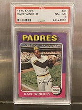 PSA 8 1975 TOPPS HOF #61 DAVE WINFIELD {Flawless Older Slab} Padres