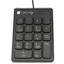 Techly Mini Tastierino Numerico con Cavo USB e 18 Tasti