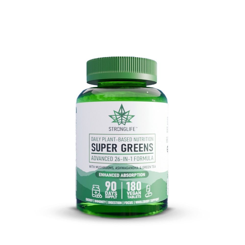 Super Greens Tabletten | 26 Zutaten | 180 vegane Tabletten | täglich Superfood