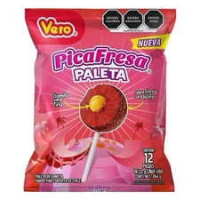 Pica Fresa Lollipop Giant 3 Bags Of