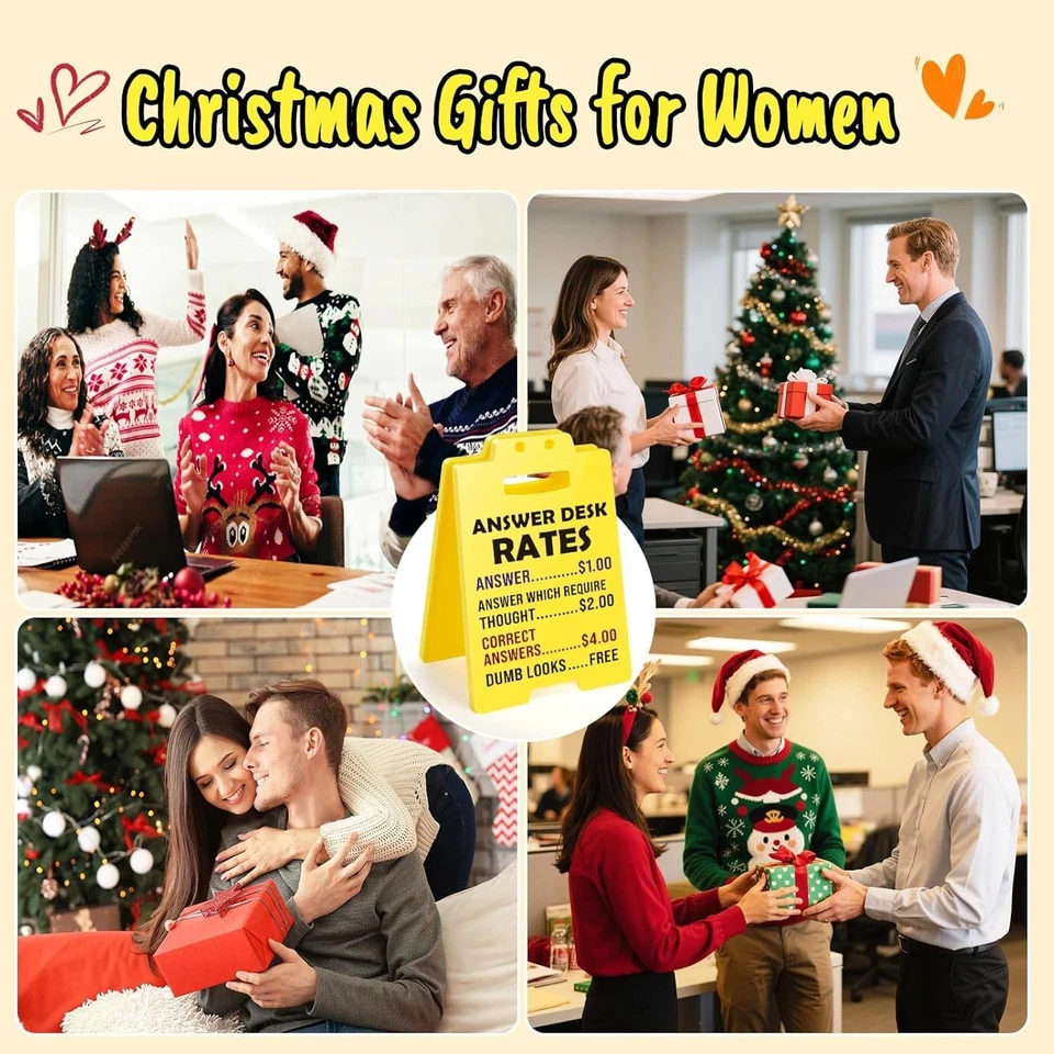 Funny Team Office Gifts - Answer Desk Rates Funny Desk Sign, Gag Fun Gift for Co - Image 4 of 4