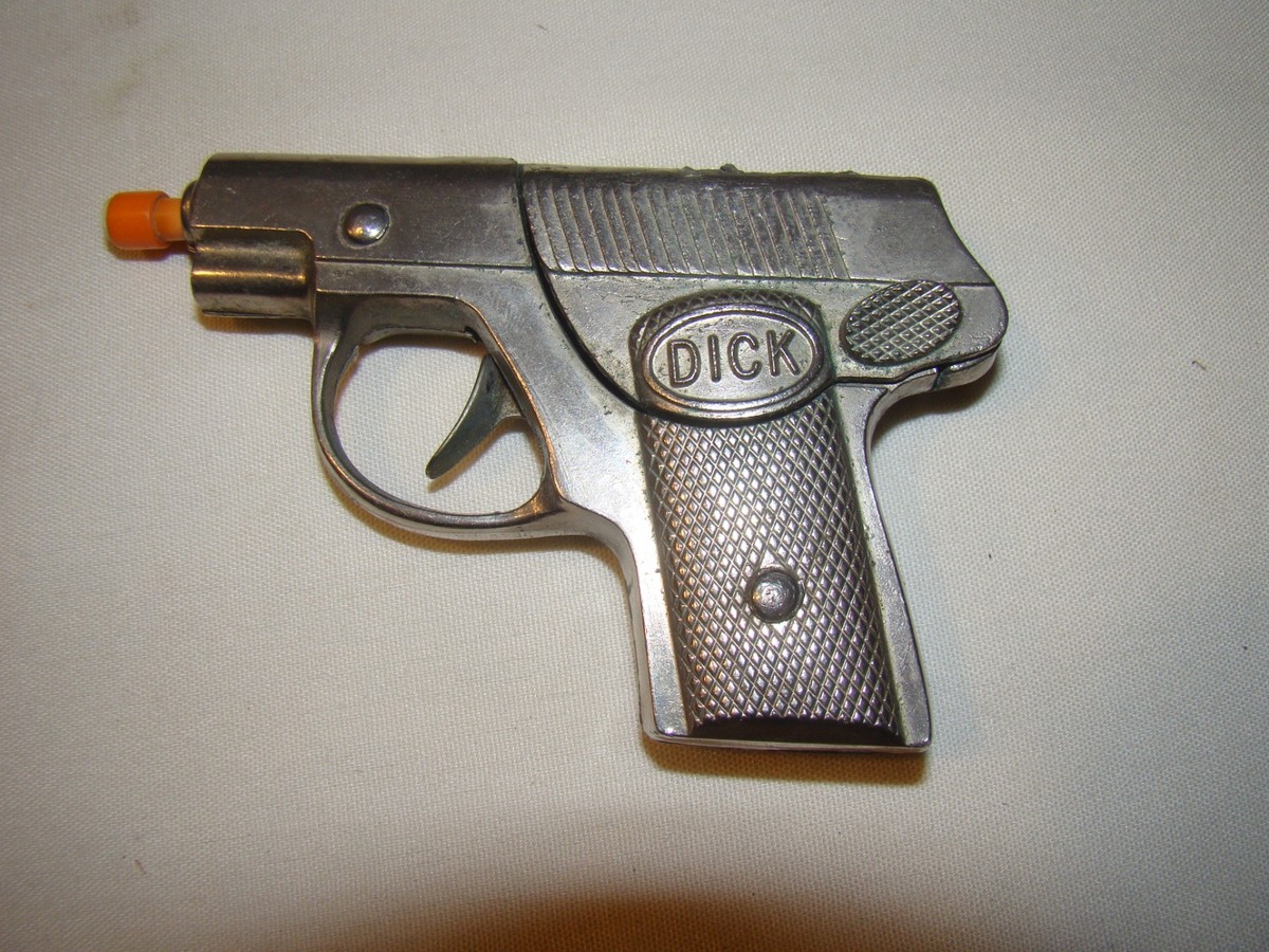Vintage DICK Tracy Toy Cap Gun w/ Oil Hole Cast Metal Works | eBay
