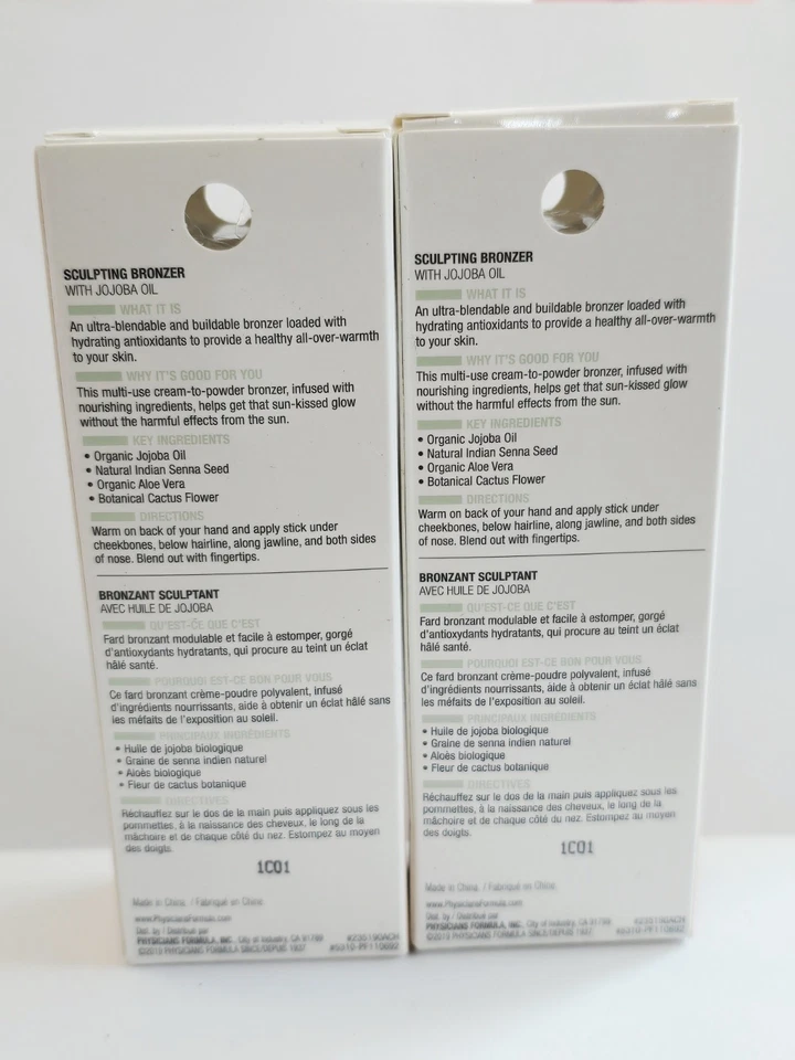 Physicians Formula Organic Wear Sculpting Bronzer #PF11069 Toffee. QTY:2 - Image 3 of 3