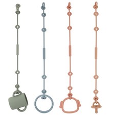 Safety Straps, Silicone Adjustable Baby Pacifier Teether Straps, 4pcs Bottle ...