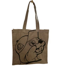 Buc-ee's Heavy Duty Brown Large Canvas Tote Bag, Reusable Shopping Bag  