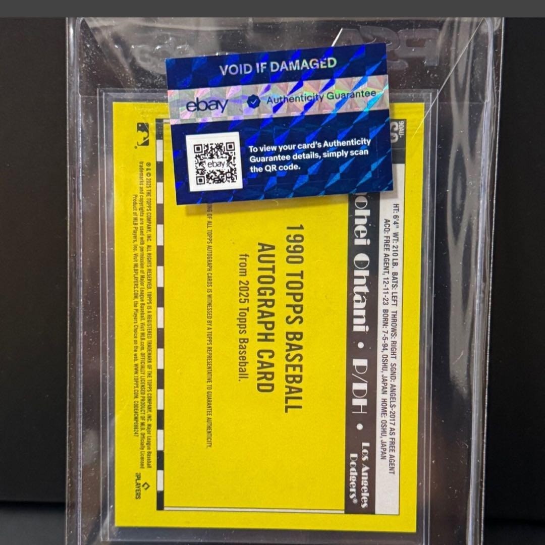 2025 Topps Series 1 Shohei Ohtani On Card Autograph 1990 SSP