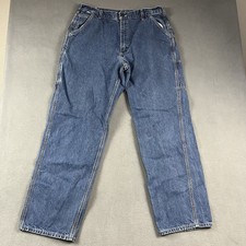 Carhartt FR Pants Mens 38X34 Blue Fire Flame Resistant Workwear 2112 CAT 2