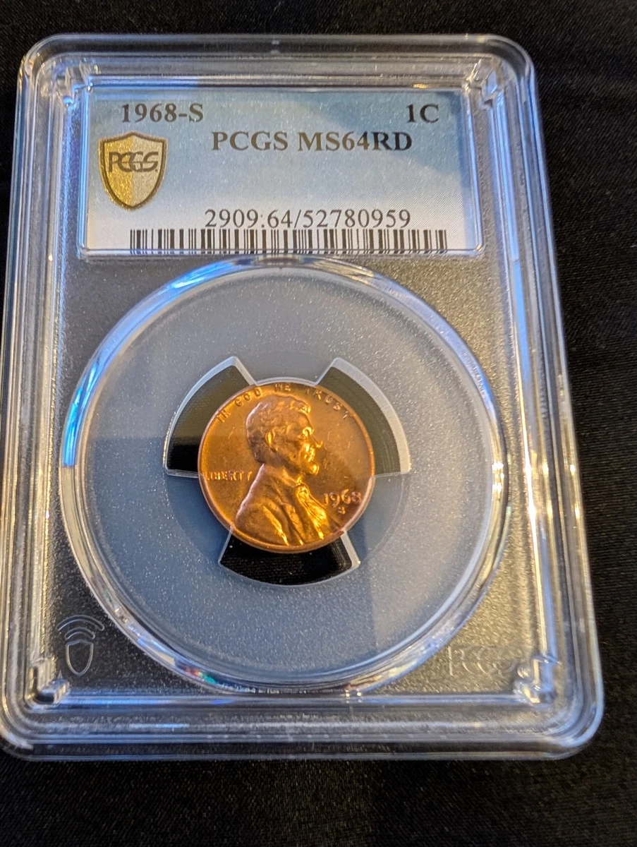 PCGS Certified MS 64 Graded 1968 Lincoln Memorial Small Cents